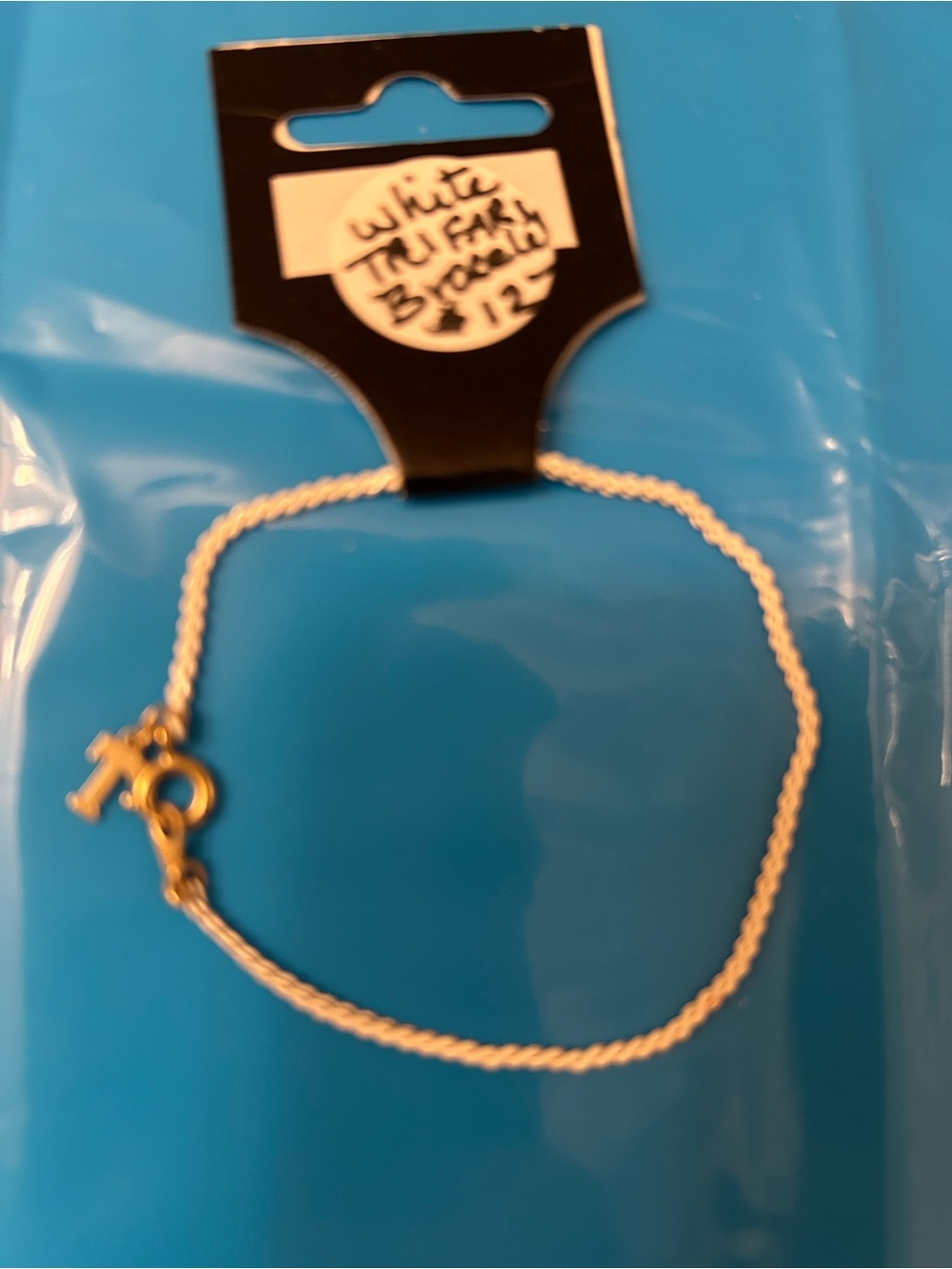 Vintage Trifari delicate White Metal Rope Chain Bracelet - Classic Women's Acces